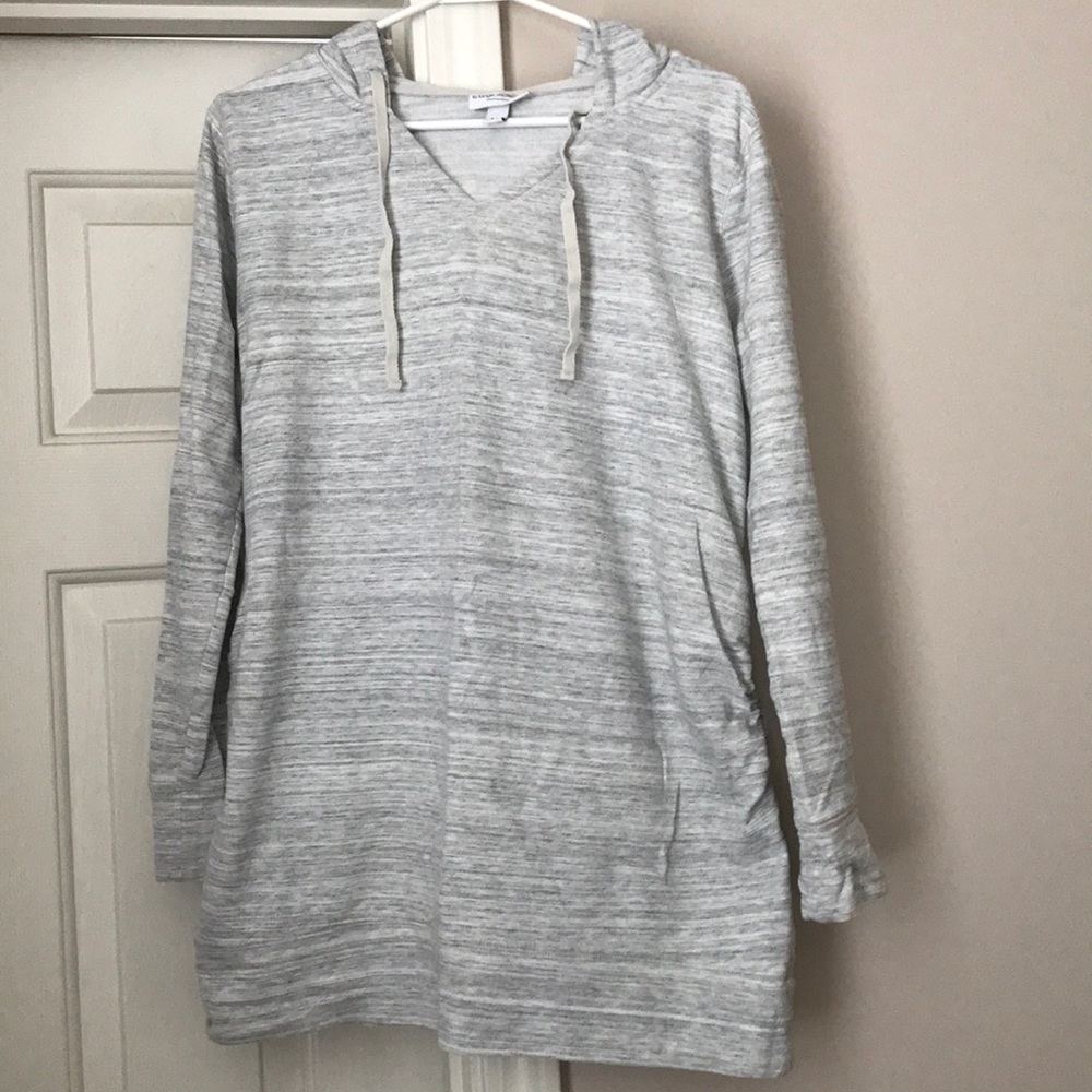 Gray heather Maternity hoodie